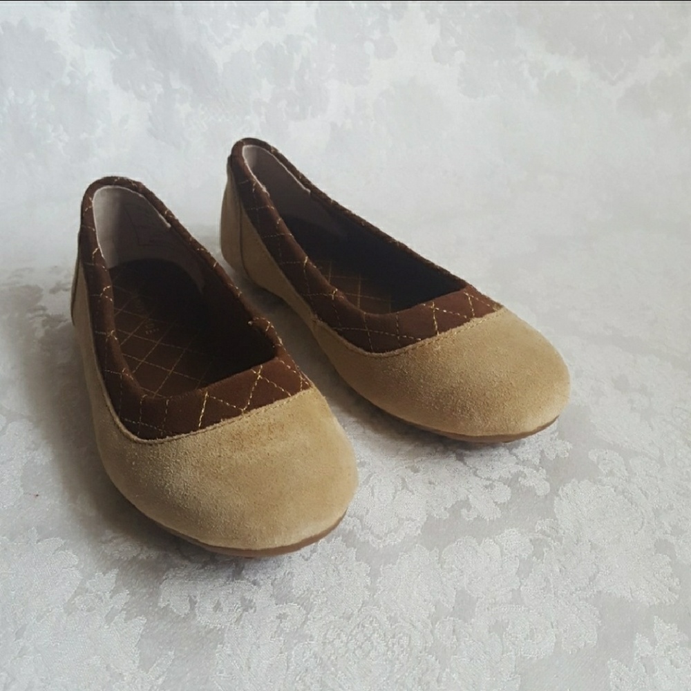 Lands' End two two toned suede flats